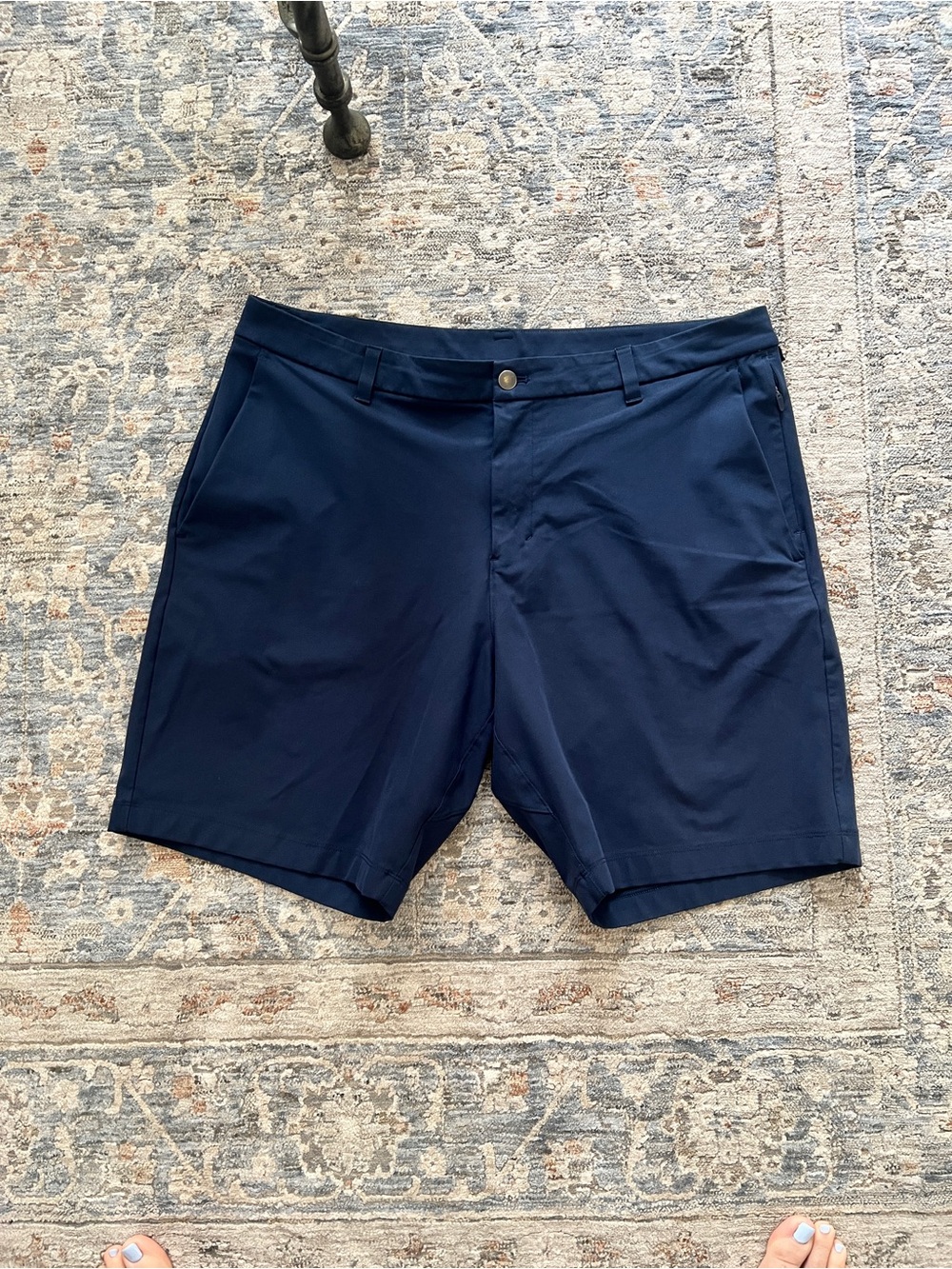 lululemon athletica Men's Navy Flat Front Shorts